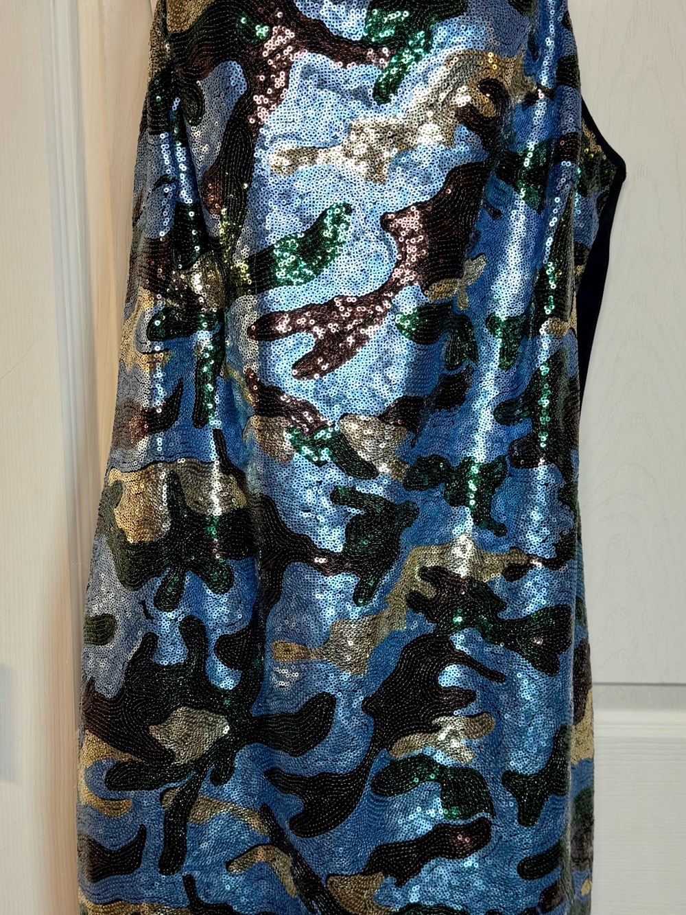 Haute Fox Sequin Camo Dress size 3XL - Blue Multi